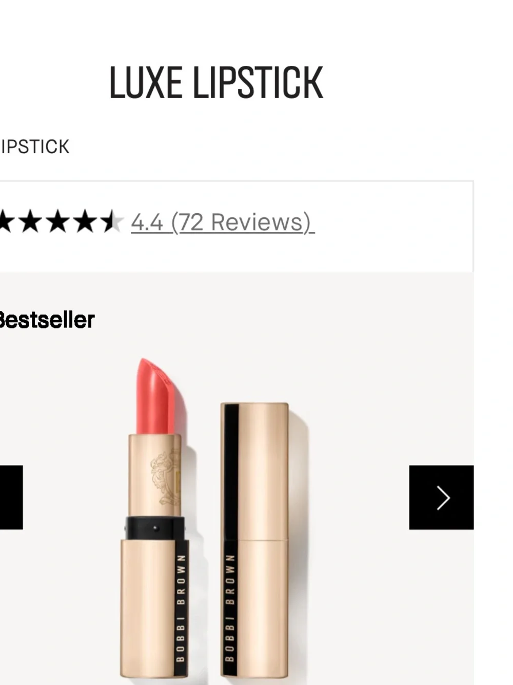 Bobbi Brown Luxe Lip Color -Bright ( shade, sunset Orange ) travel size